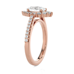 Pear-Shaped Lab Grown Diamond Halo Engagement Ring