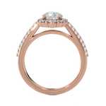 Pear-Shaped Lab Grown Diamond Halo Engagement Ring