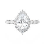 Pear-Shaped Lab Grown Diamond Halo Engagement Ring