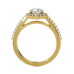 Pear-Shaped Lab Grown Diamond Halo Engagement Ring