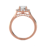 Round Lab Grown Diamond Halo Engagement Ring