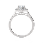 Round Lab Grown Diamond Halo Engagement Ring