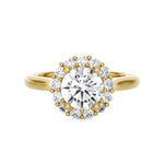 Round Lab Grown Diamond Halo Engagement Ring