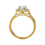 Round Lab Grown Diamond Halo Engagement Ring