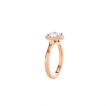 Round Lab Grown Diamond Halo Engagement Ring