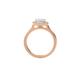 Round Lab Grown Diamond Halo Engagement Ring
