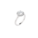 Round Lab Grown Diamond Halo Engagement Ring