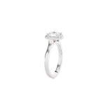 Round Lab Grown Diamond Halo Engagement Ring