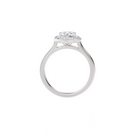 Round Lab Grown Diamond Halo Engagement Ring