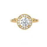 Round Lab Grown Diamond Halo Engagement Ring