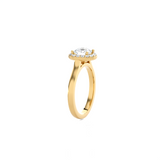 Round Lab Grown Diamond Halo Engagement Ring