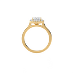 Round Lab Grown Diamond Halo Engagement Ring