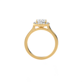 Round Lab Grown Diamond Halo Engagement Ring