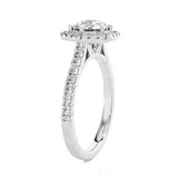 Round Lab Grown Diamond Halo Engagement Ring