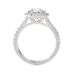 Round Lab Grown Diamond Halo Engagement Ring
