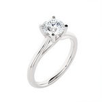 Round Lab Grown Diamond Solitaire Engagement Ring