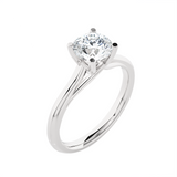 Round Lab Grown Diamond Solitaire Engagement Ring