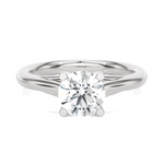 Round Lab Grown Diamond Solitaire Engagement Ring