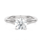 Round Lab Grown Diamond Solitaire Engagement Ring
