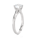 Round Lab Grown Diamond Solitaire Engagement Ring