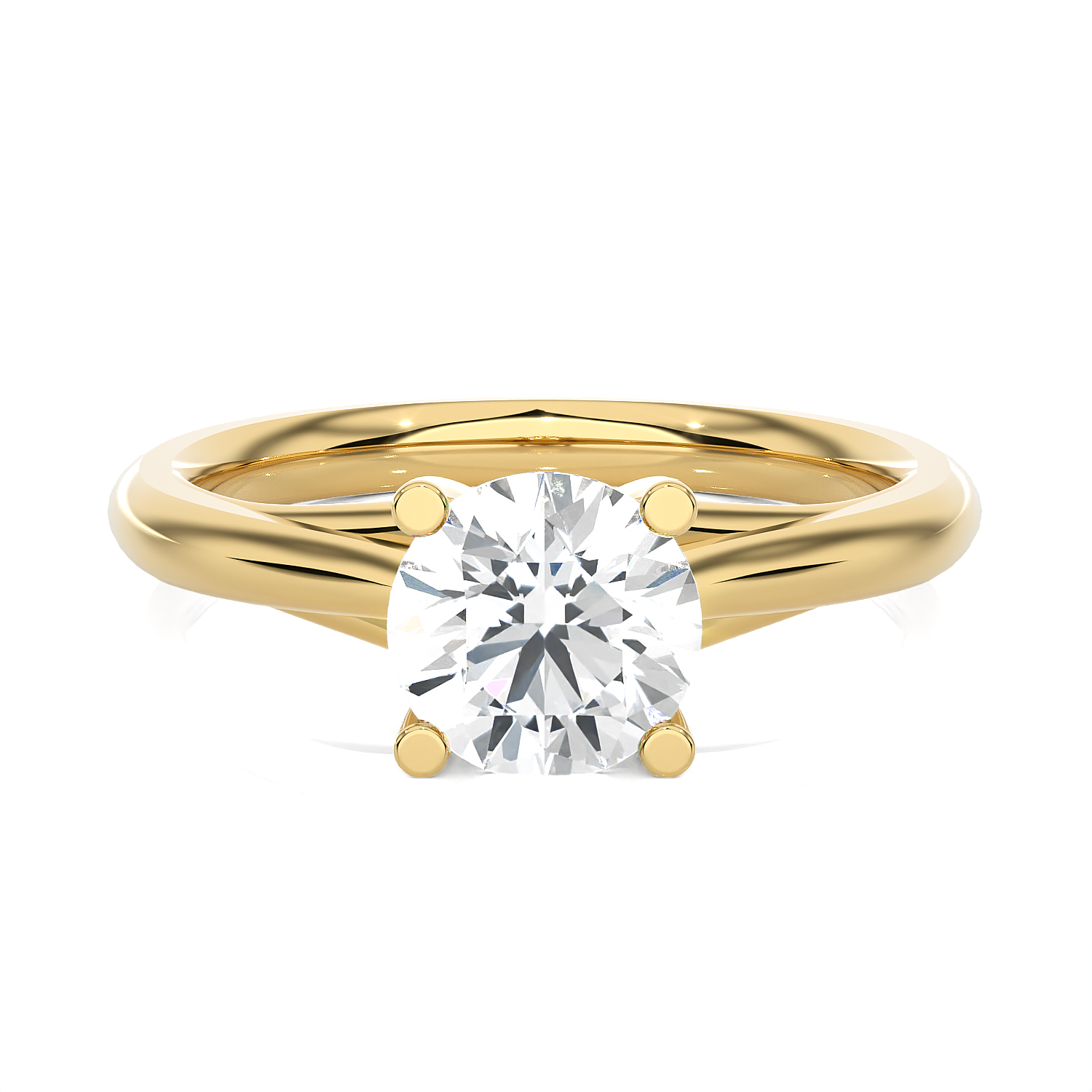 Round Lab Grown Diamond Solitaire Engagement Ring