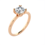 Round Lab Grown Diamond Solitaire Engagement Ring