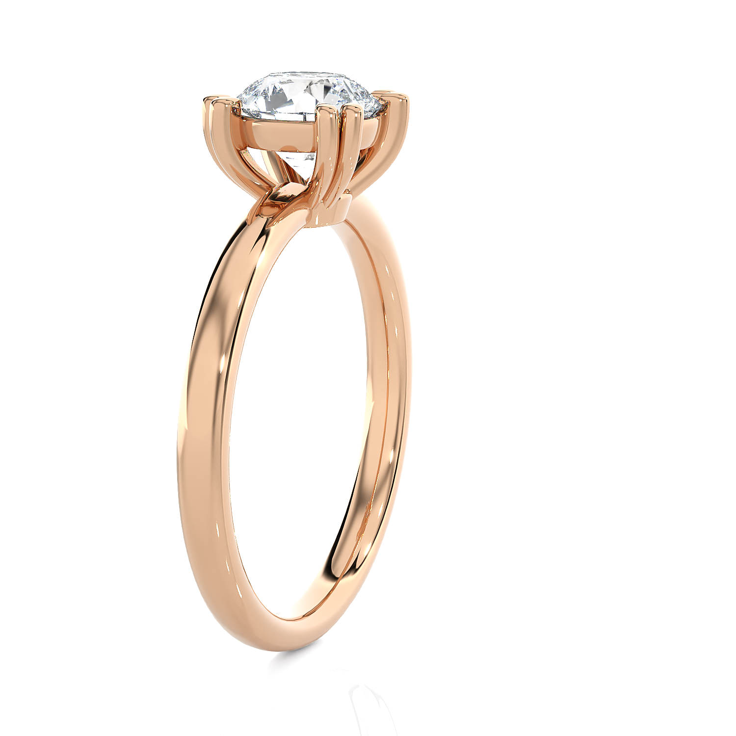 Round Lab Grown Diamond Solitaire Engagement Ring