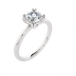 Round Lab Grown Diamond Solitaire Engagement Ring