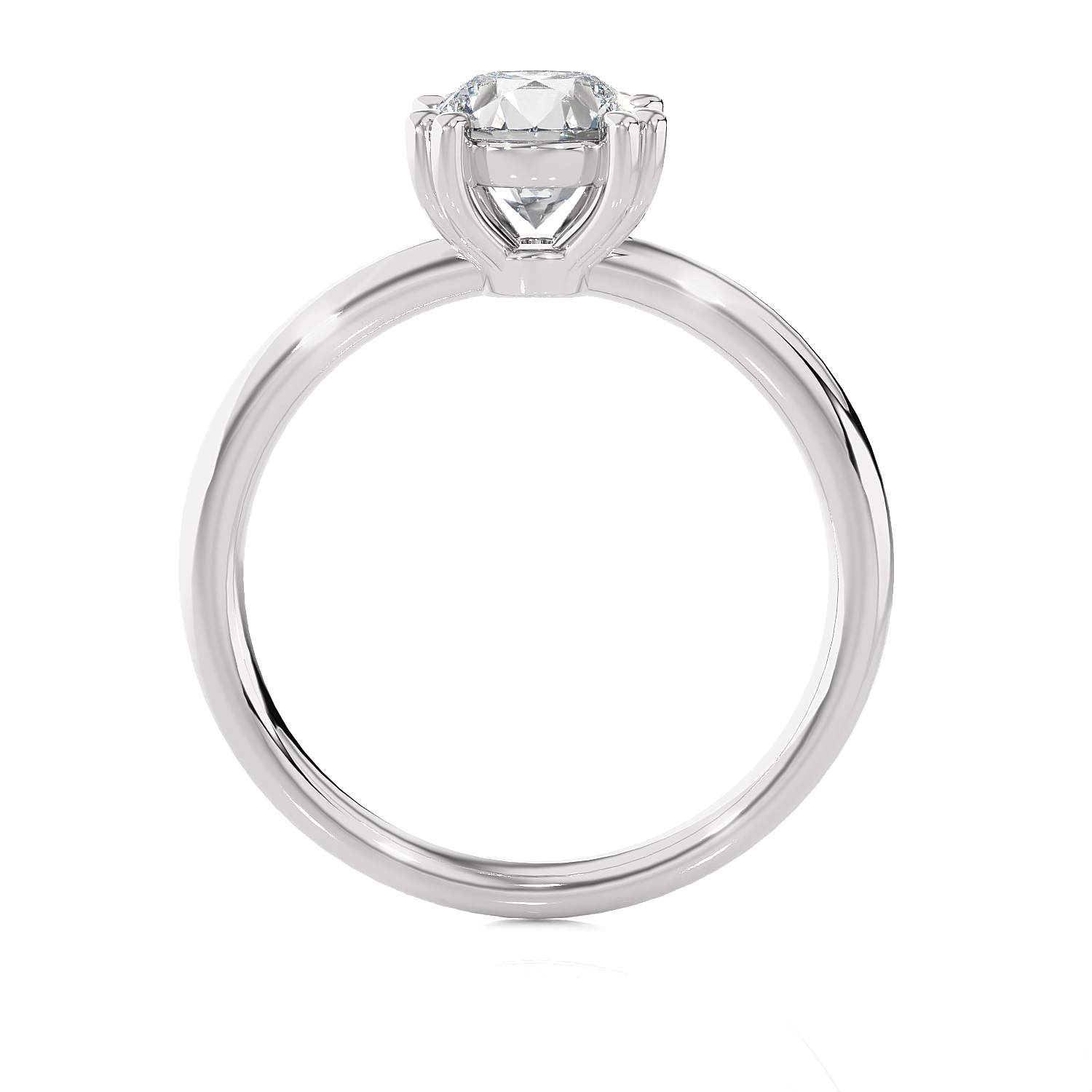 Round Lab Grown Diamond Solitaire Engagement Ring