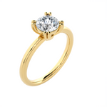 Round Lab Grown Diamond Solitaire Engagement Ring