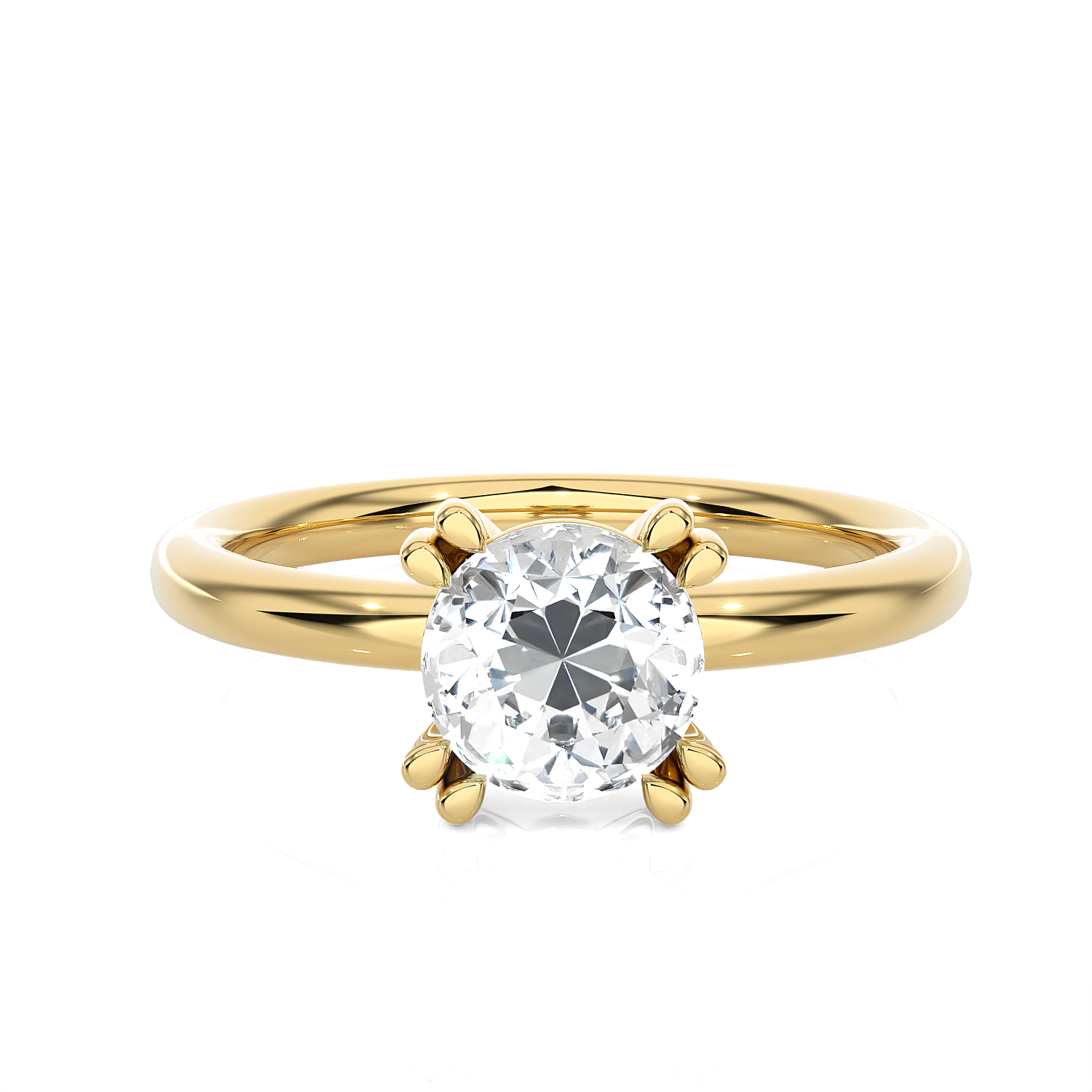 Round Lab Grown Diamond Solitaire Engagement Ring