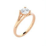 Round Lab Grown Diamond Solitaire Engagement Ring