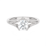 Round Lab Grown Diamond Solitaire Engagement Ring