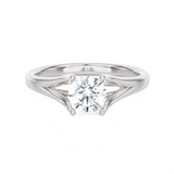 Round Lab Grown Diamond Solitaire Engagement Ring