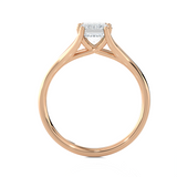 Emerald-Cut Lab Grown Diamond Solitaire Engagement Ring