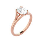 Oval Lab Grown Diamond Solitaire Engagement Ring