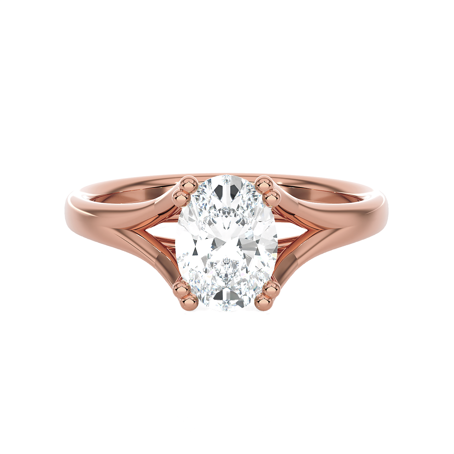 Oval Lab Grown Diamond Solitaire Engagement Ring