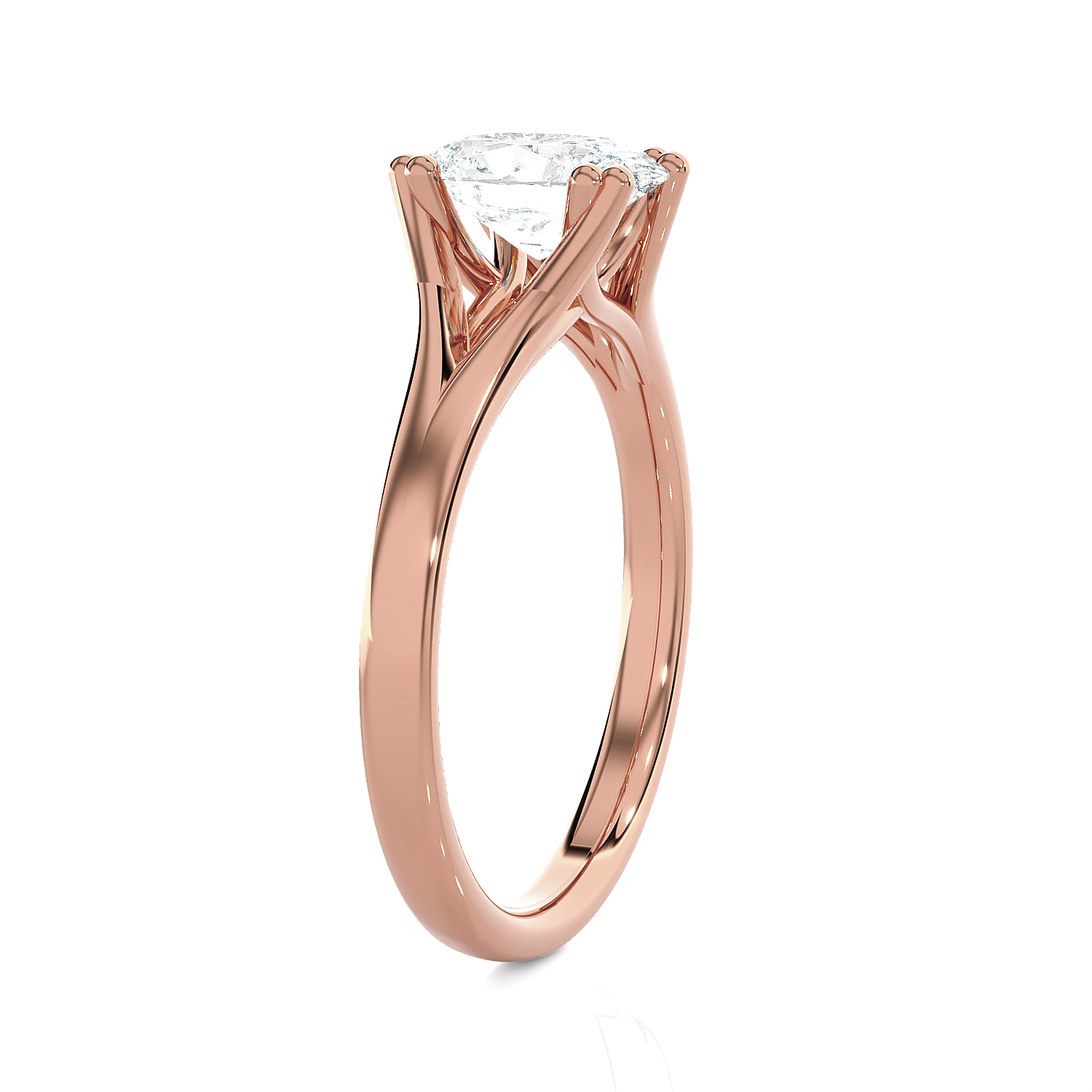 Oval Lab Grown Diamond Solitaire Engagement Ring