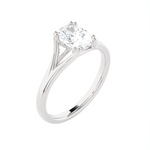 Oval Lab Grown Diamond Solitaire Engagement Ring
