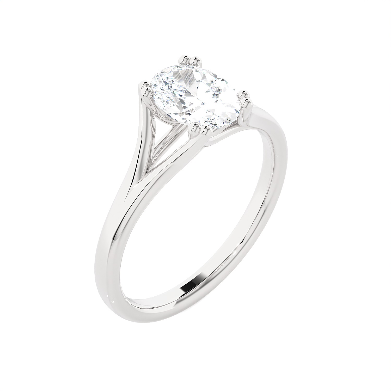 Oval Lab Grown Diamond Solitaire Engagement Ring