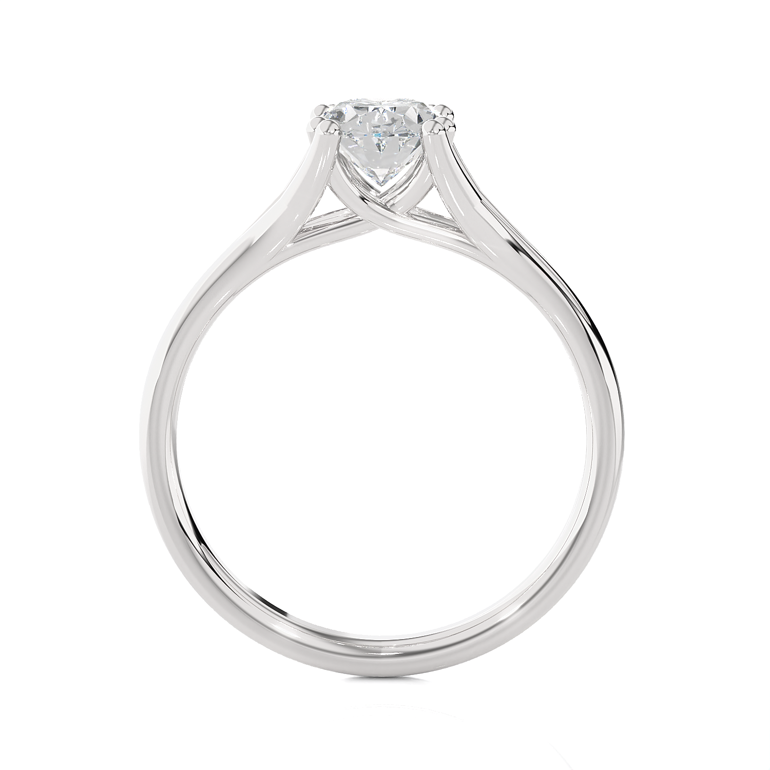 Oval Lab Grown Diamond Solitaire Engagement Ring