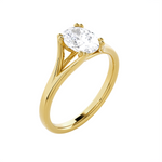 Oval Lab Grown Diamond Solitaire Engagement Ring