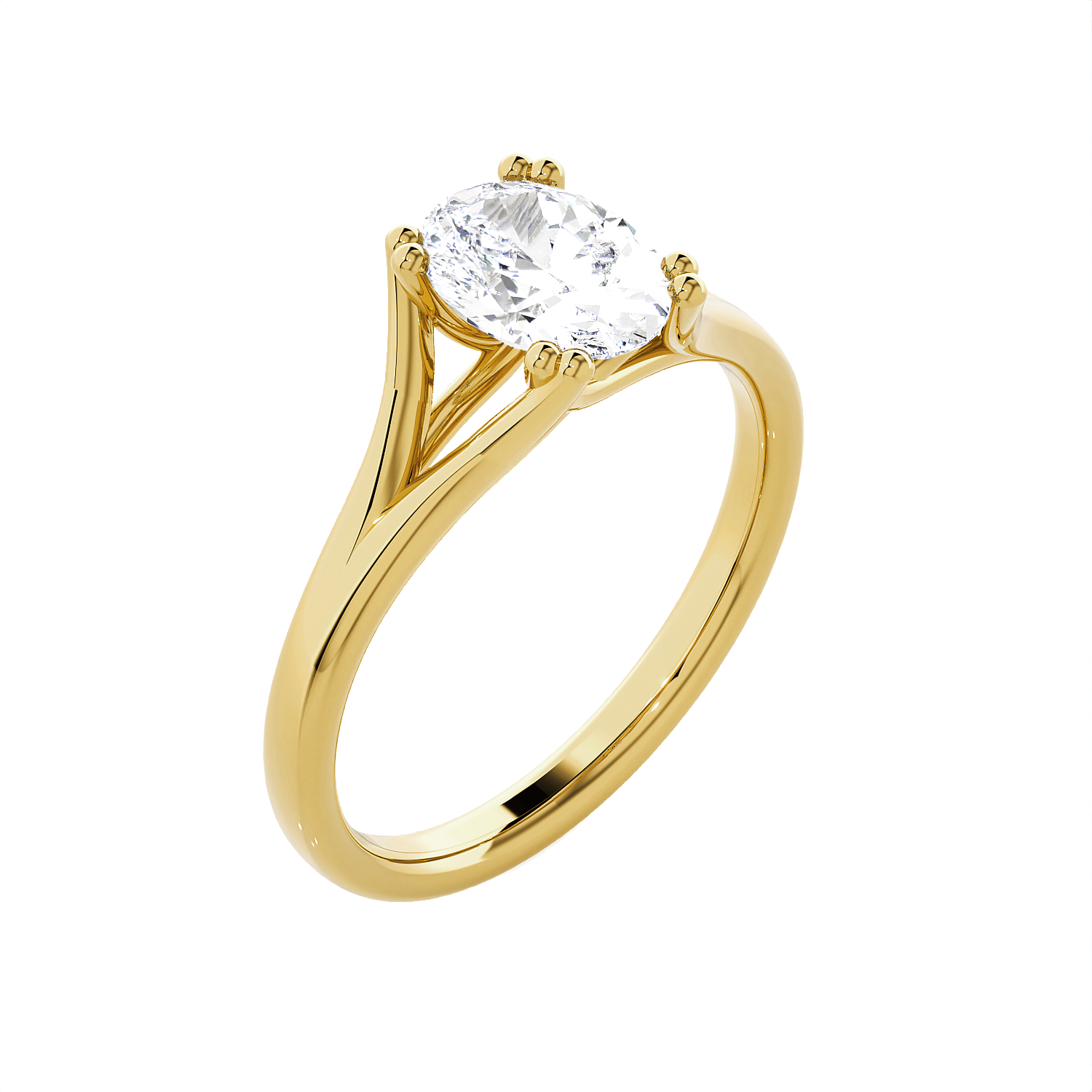Oval Lab Grown Diamond Solitaire Engagement Ring