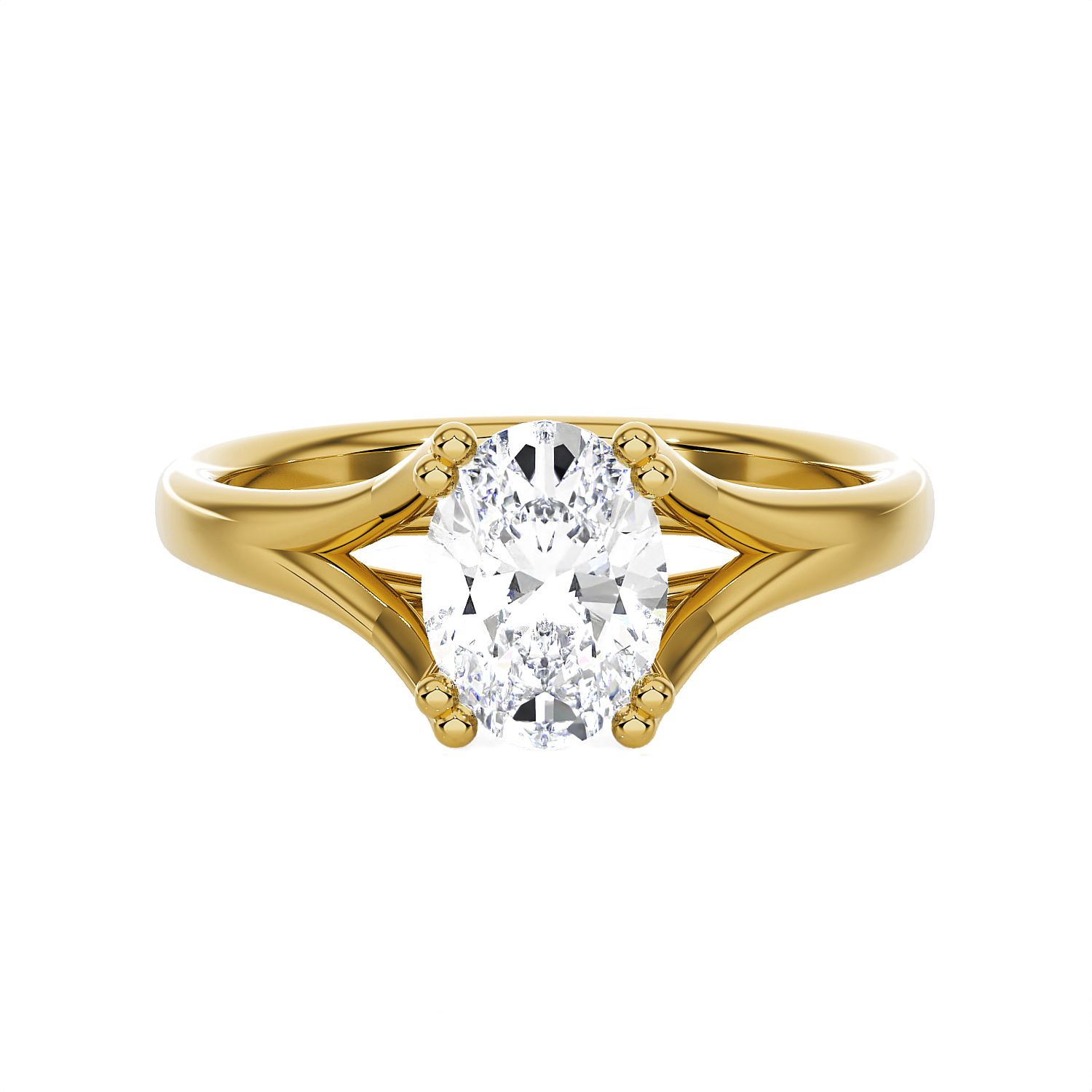 Oval Lab Grown Diamond Solitaire Engagement Ring