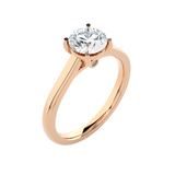 Round Lab Grown Diamond Solitaire Engagement Ring