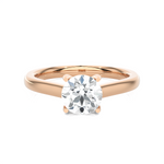 Round Lab Grown Diamond Solitaire Engagement Ring