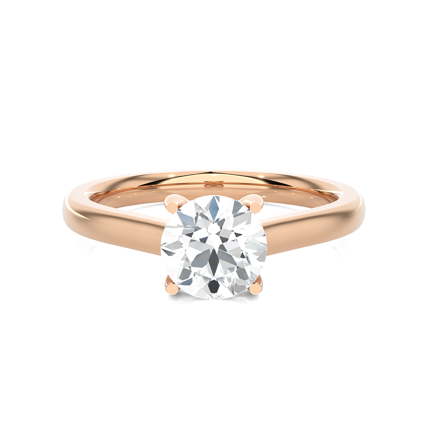 Round Lab Grown Diamond Solitaire Engagement Ring