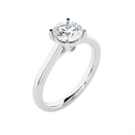 Round Lab Grown Diamond Solitaire Engagement Ring