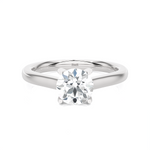 Round Lab Grown Diamond Solitaire Engagement Ring