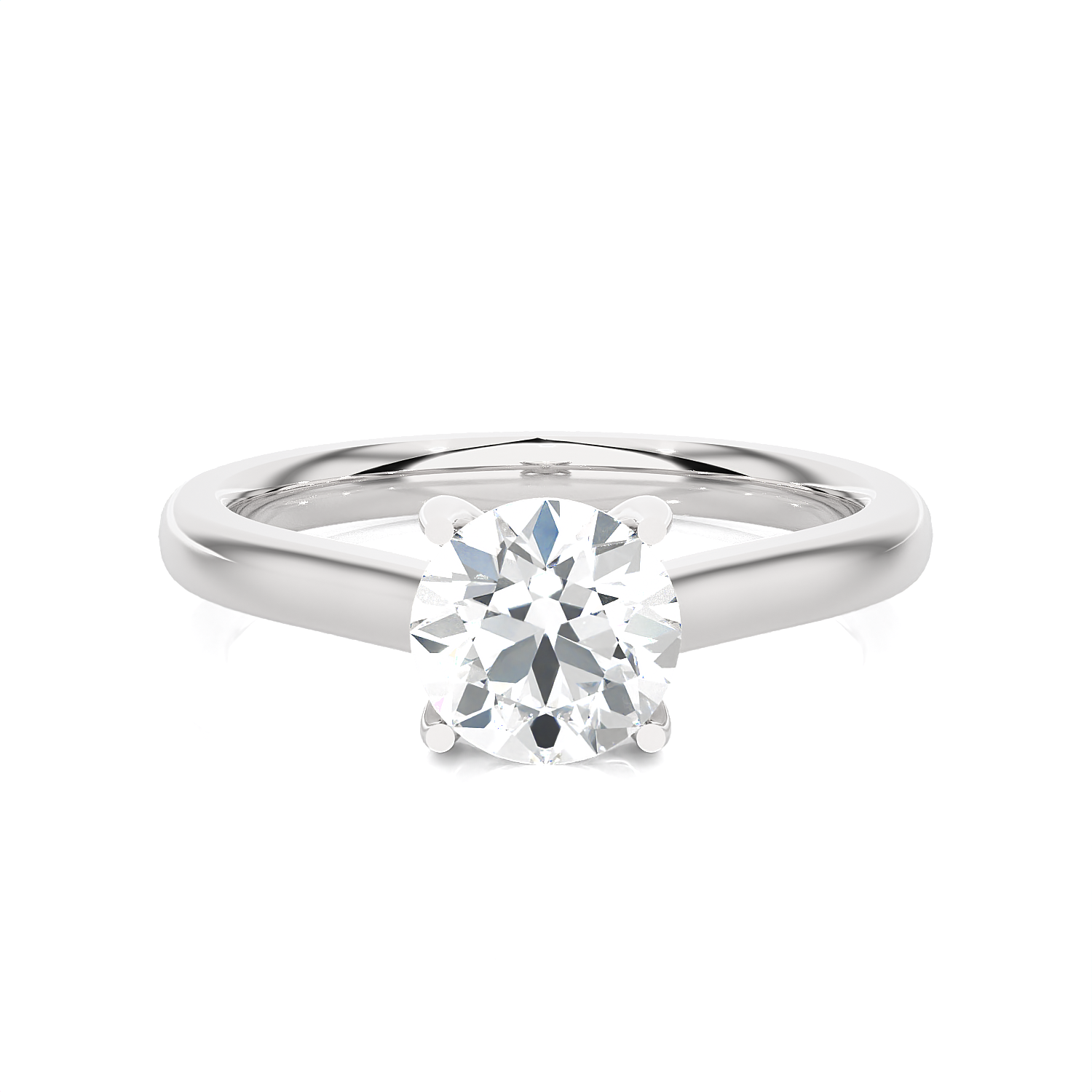 Round Lab Grown Diamond Solitaire Engagement Ring